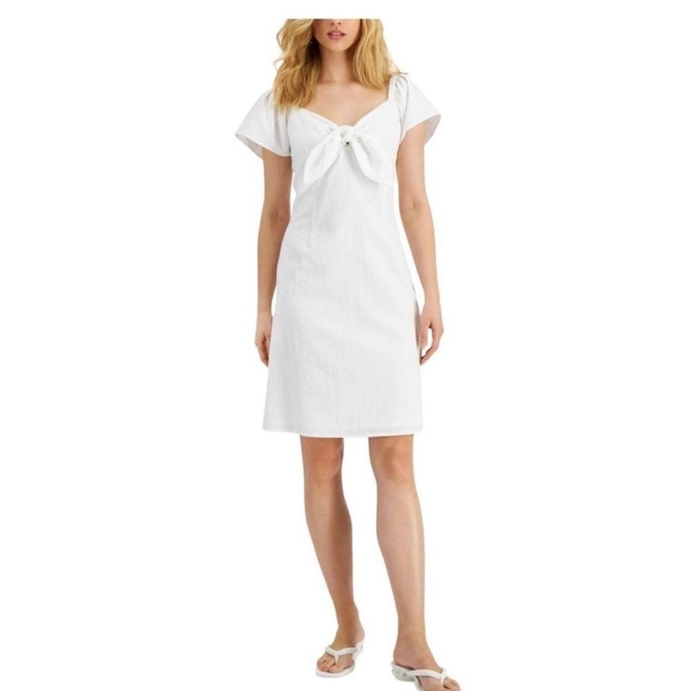 Nine West Womens Minka White Dress, Size 10